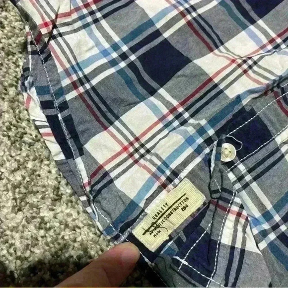 L.O.G.G. H&M Boys Button Down Shirt Plaid Multi-Color Youth Sz 6-7Y America - Picture 5 of 8